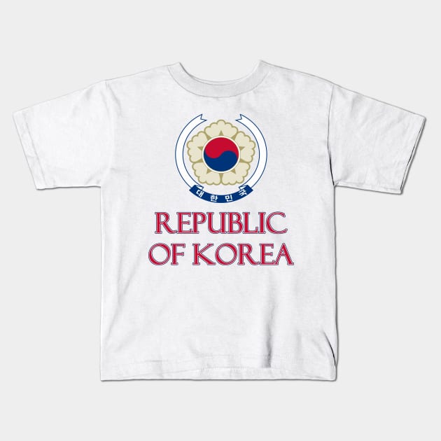 Republic of Korea - Korean National Emblem Design Kids T-Shirt by Naves